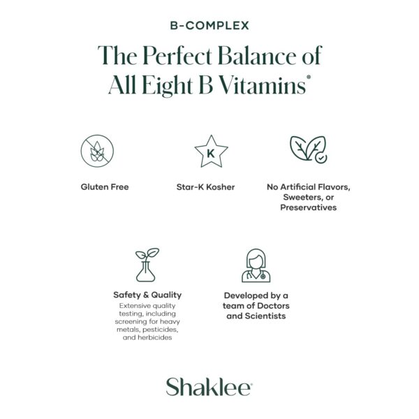 Version 1.0.0 Shaklee complejo b caja frontal y botella