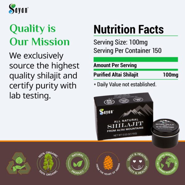 Shilajit Altai Sayan apoyo antioxidante y energía