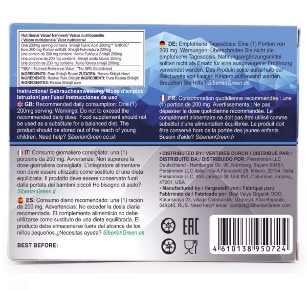 Version 1.0.0 Shilajit puro en tabletas secas Golden Shilajit etiqueta exclusiva