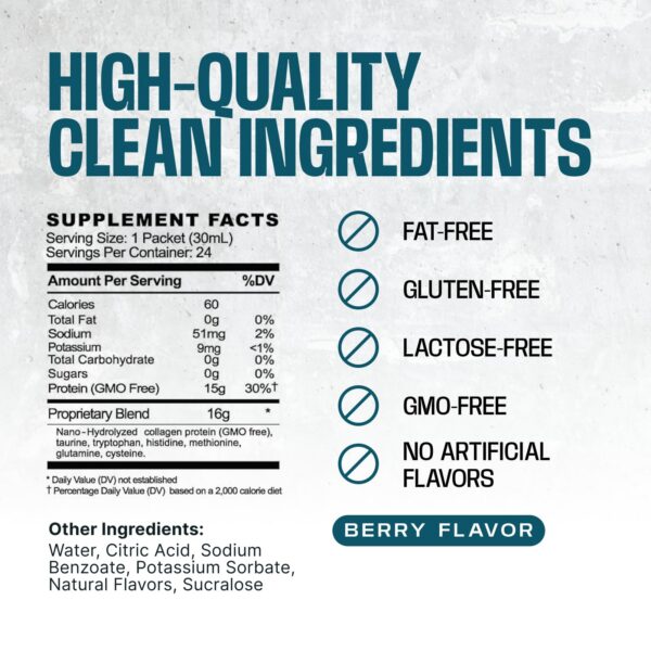 Shot de proteína sin carbohidratos y sin grasa