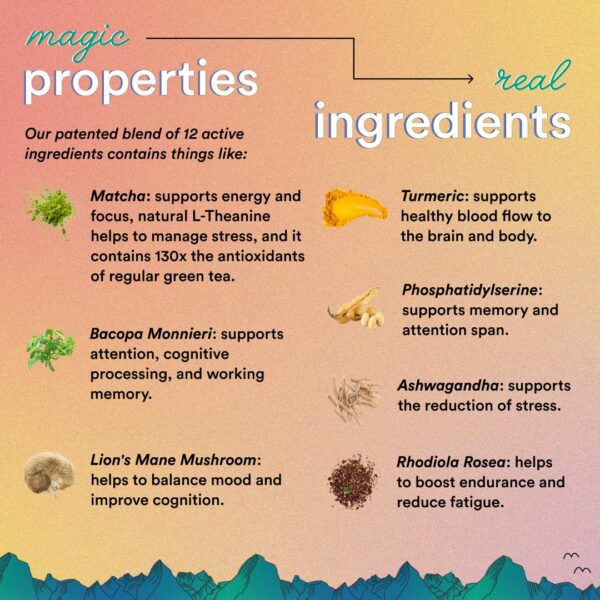 Shots Magic Mind sin nervios para enfoque y reducción de estrés