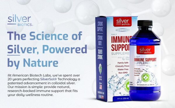 Detalle de etiqueta en Silver Biotics