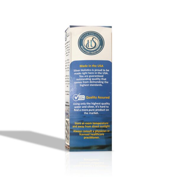 Botella de plata coloidal azul