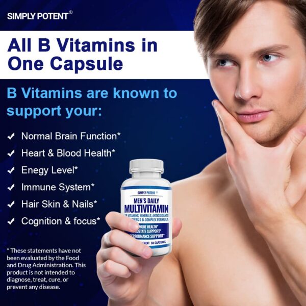 Simply Potent multivitaminas para hombres apertura caja