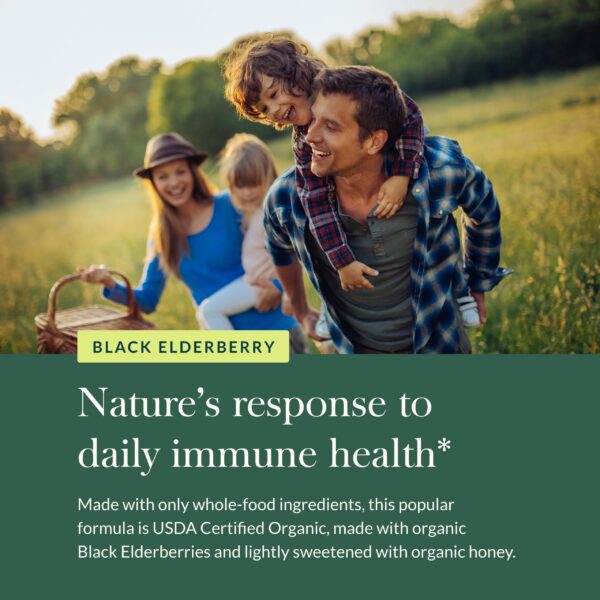 Sirope saúco negro Gaia Herbs con ingredientes orgánicos