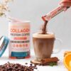 Etiqueta de ingredientes en frasco Skinny Coffee
