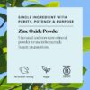 Etiqueta frontal de Sky Organics Zinc oxide