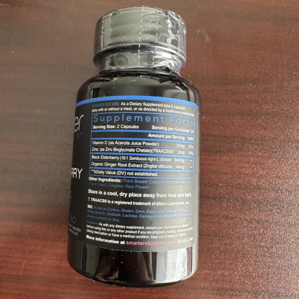 Detalle de etiqueta de ingredientes SmarterVitamins