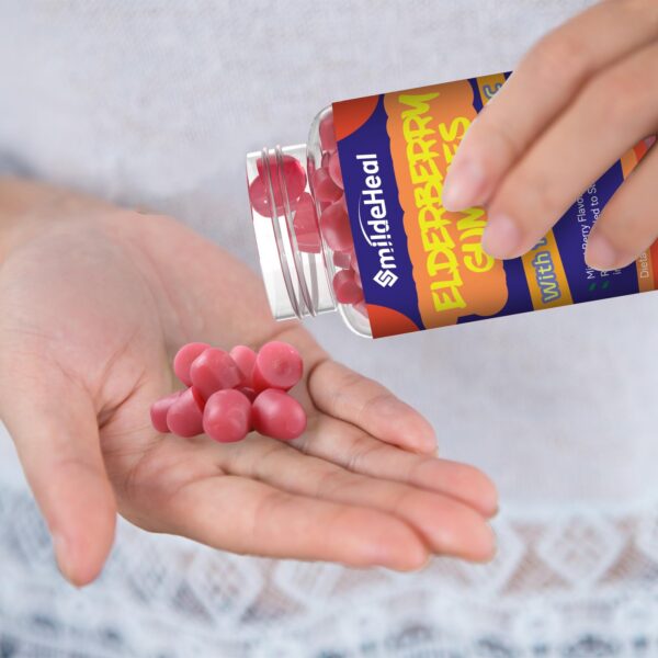 SmildeHeal 60 gomitas sabor fresa apoyo sistema inmunológico