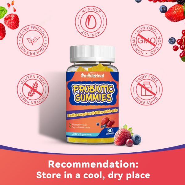 SmildeHeal probióticos apoyo digestivo e inmunológico en gomitas