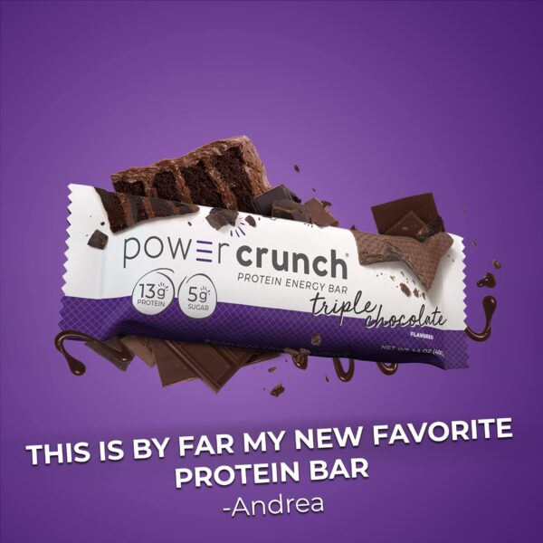 Version 1.0.0 Snacks Power Crunch Triple Chocolate barquillo alto en proteína 12 barras