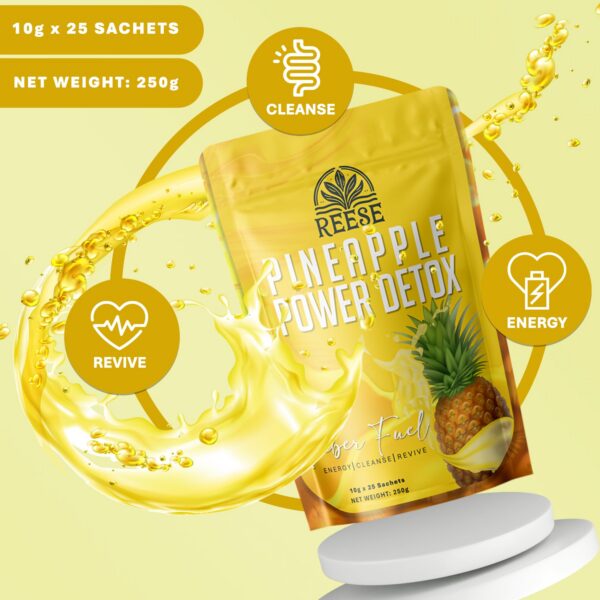 Sobres de bebida detox REESE piña para salud