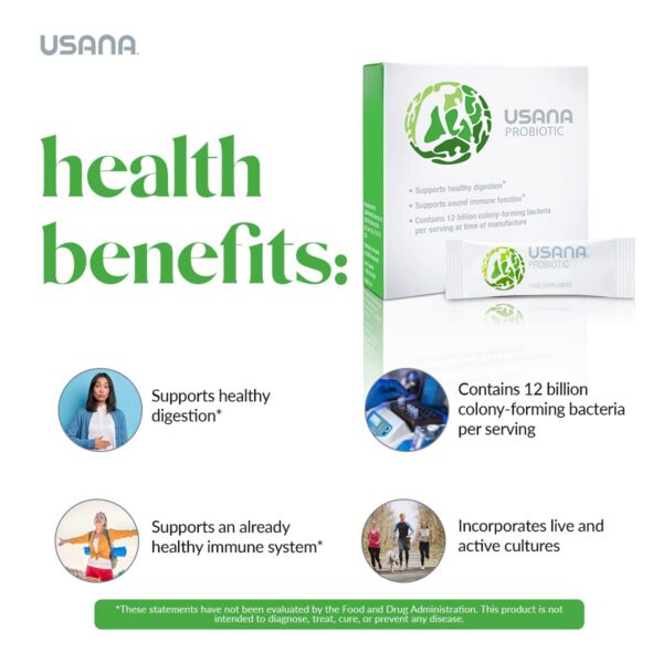 Sobres sueltos USANA probiótico para microbioma intestinal saludable