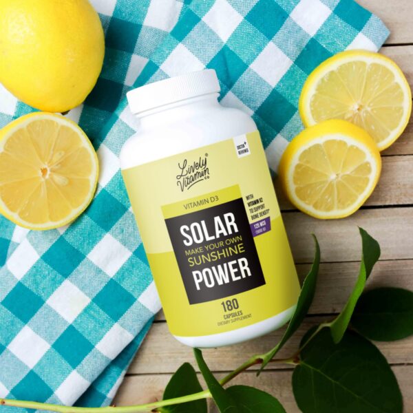 Solar Power Vitamina D3 vista detalle cápsulas