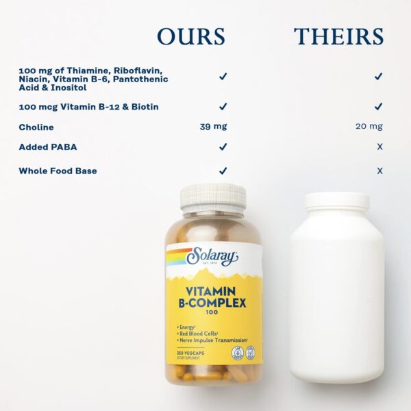 Solaray cápsulas suplemento complejo b apoyo sistema inmune