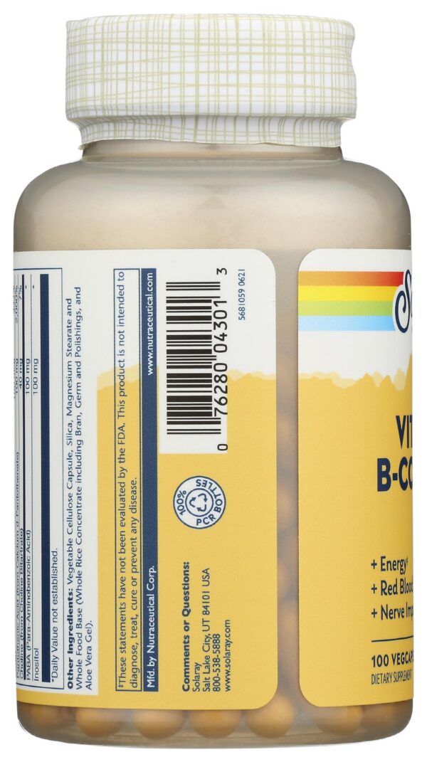 Solaray Complejo B presentación 100 capsulas