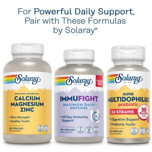 Solaray multivitamínico 50+ envase y cápsulas