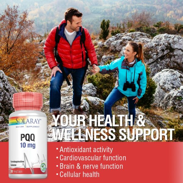 Información nutricional SOLARAY PQQ 10 mg