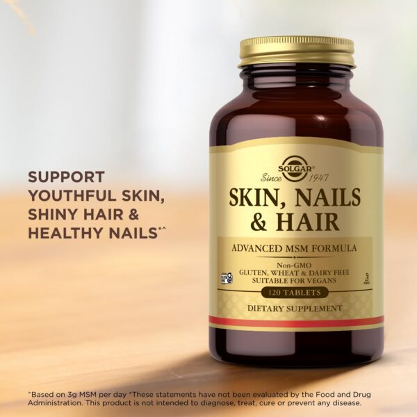 Solgar Skin Nails Hair detalles de etiqueta