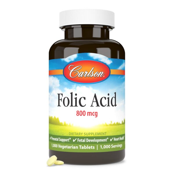 Soporte prenatal Ácido fólico Carlson tabletas