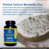 Frasco y cápsulas Pristine Arcilla Bentonita Calcio
