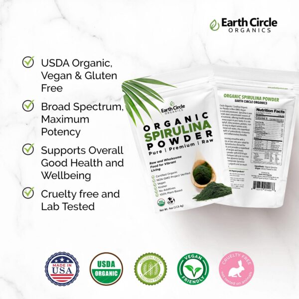 Version 1.0.0 Spirulina y Chlorella polvo orgánico Earth Circle Organics