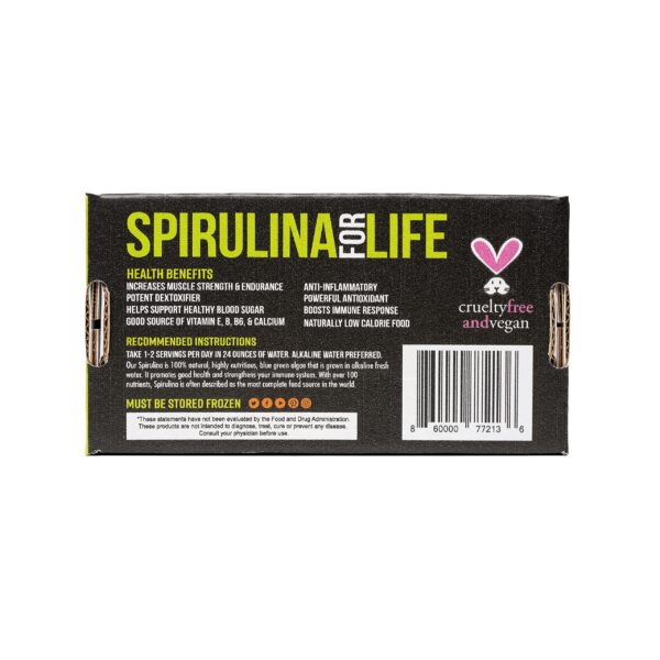 Version 1.0.0 Spirulina stick pack congelada para salud y energía