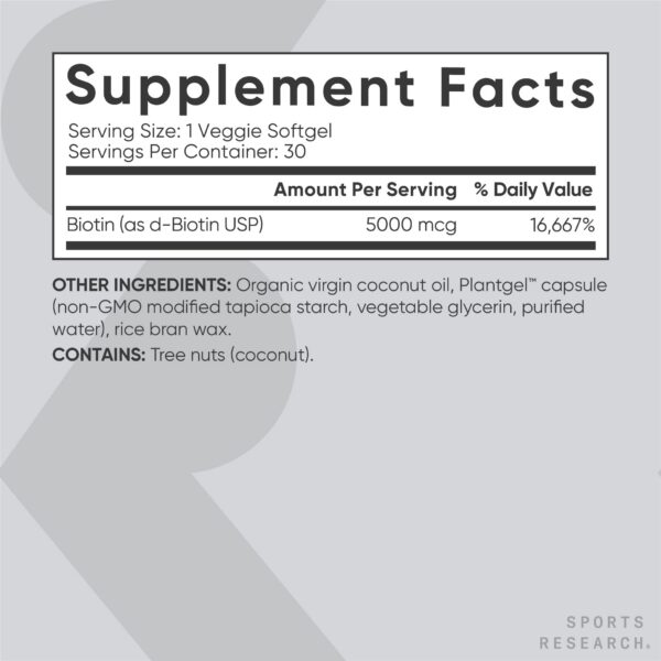 Biotina vegana 5000 mcg