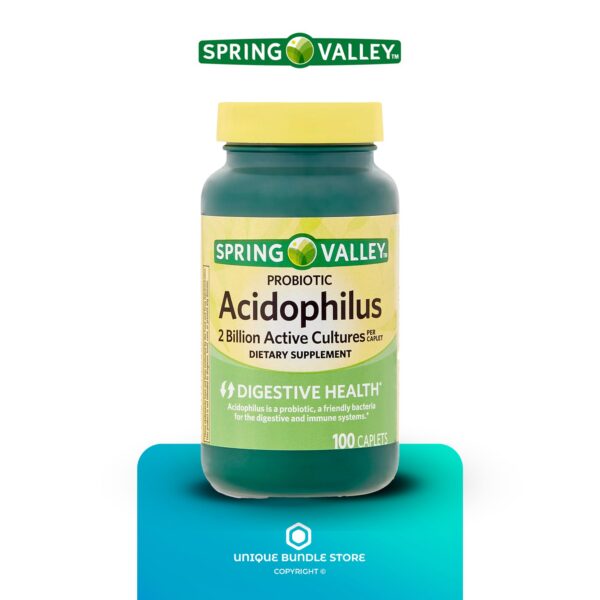 Spring Valley suplemento probiótico Acidophilus con organizador semanal