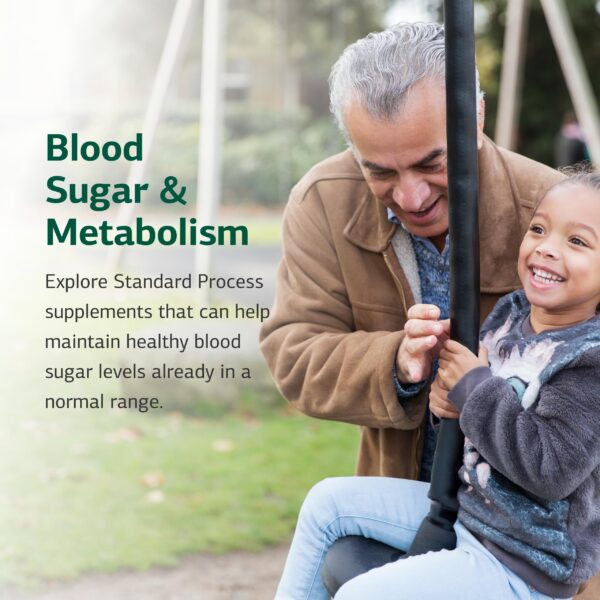 Frasco Inositol Standard Process sobre fondo blanco