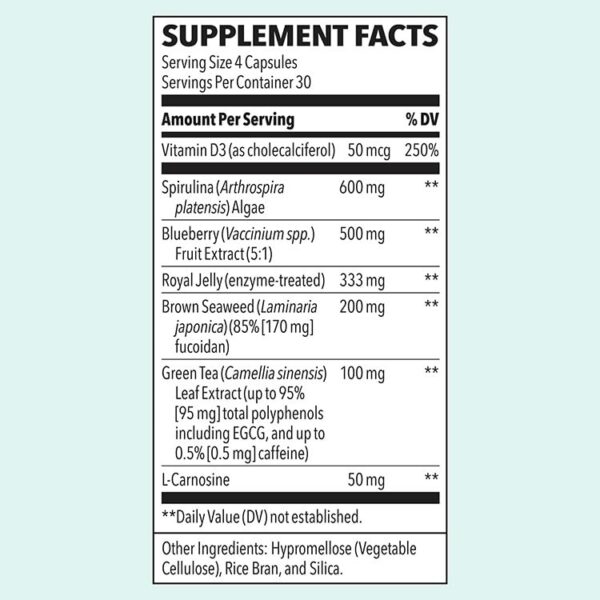 Stem Boost-R en mesa con ingredientes naturales