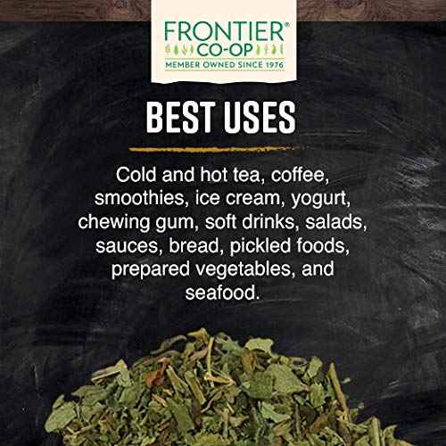 Stevia verde orgánica Frontier Co-op, usada para endulzar natural