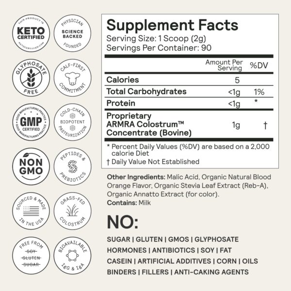 Stick individual ARMRA Colostrum para llevar