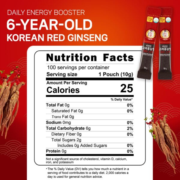 Sticks de Ginseng Rojo Coreano portátiles
