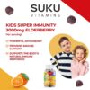 SUKU Vitamins suplemento gomitas sin OGM soporte inmunológico niños