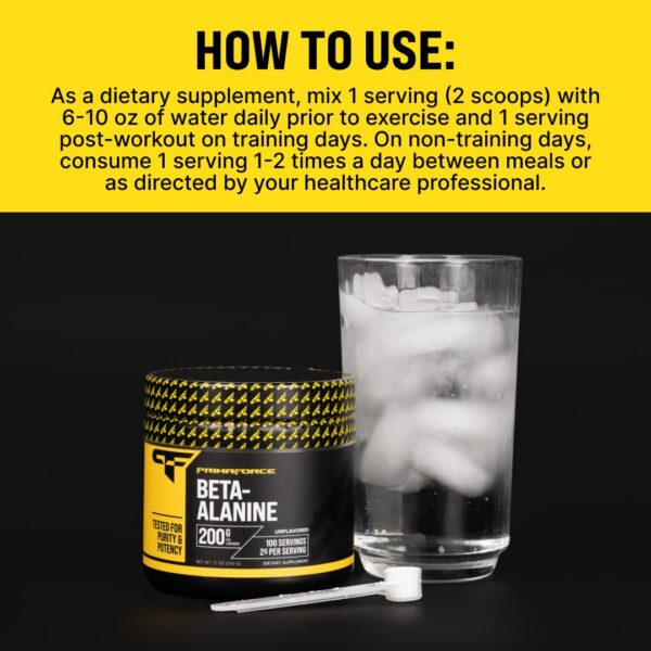 Suministro prolongado beta alanina Primaforce 100 porciones polvo