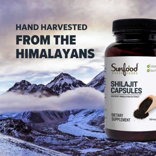 Vista general de las cápsulas Shilajit Sunfood