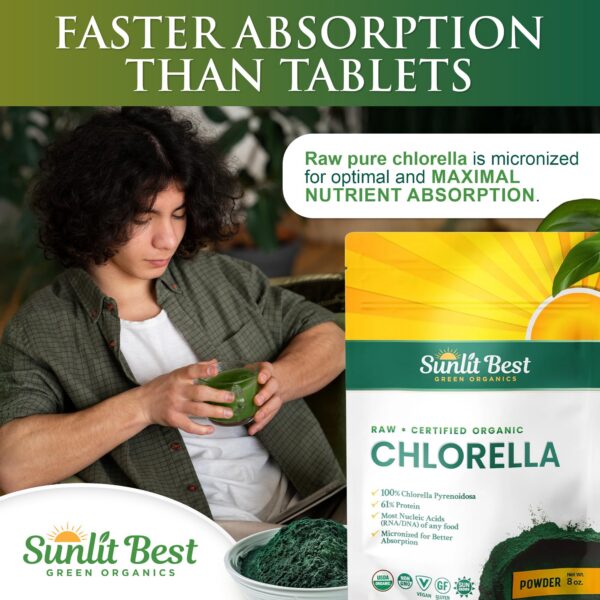 Sunlit Best envase chlorella powder superalimento orgánico