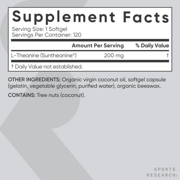 Suntheanine patentado en etiqueta