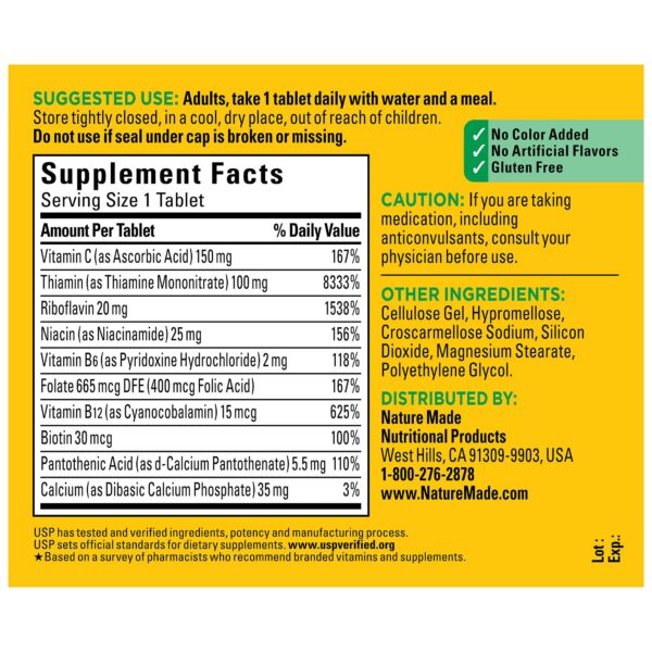 Super B Complex Nature Made para función nerviosa y glóbulos rojos