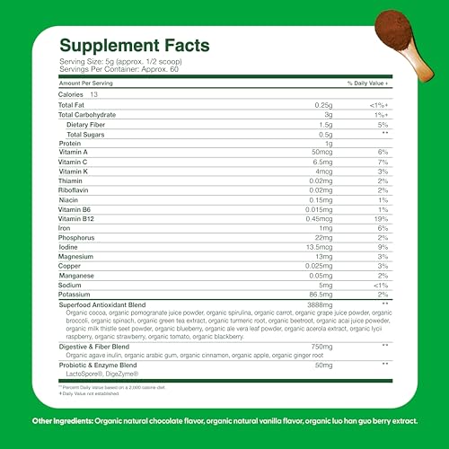 Super Greens Feel Great - Producto orgánico USDA