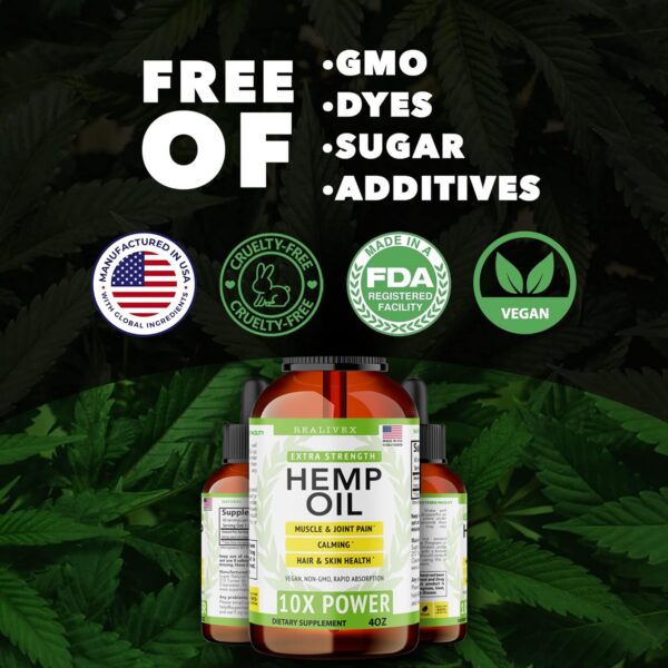 Version 1.0.0 Frasco de aceite de cáñamo sobre fondo blanco