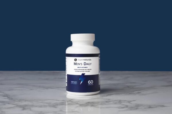 Super Naturals suplemento multivitamínico masculino para energía e inmunidad