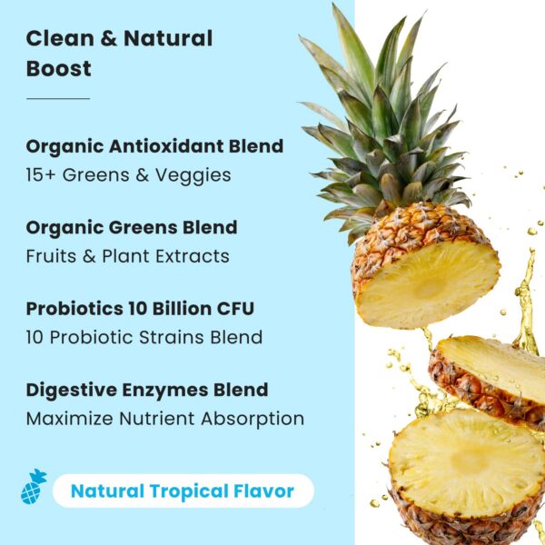 Superalimento NutraChamps con probióticos y enzimas digestivas