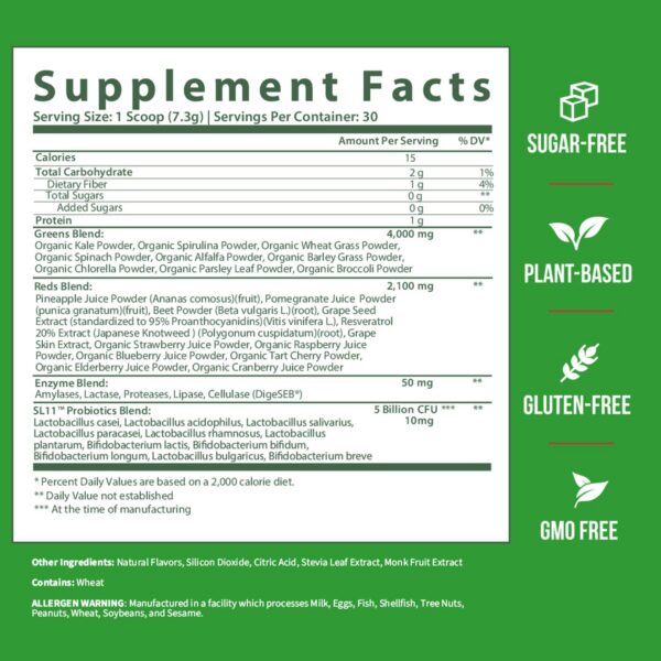 Polvo organico GOBIOTIX superalimentos rojos y verdes