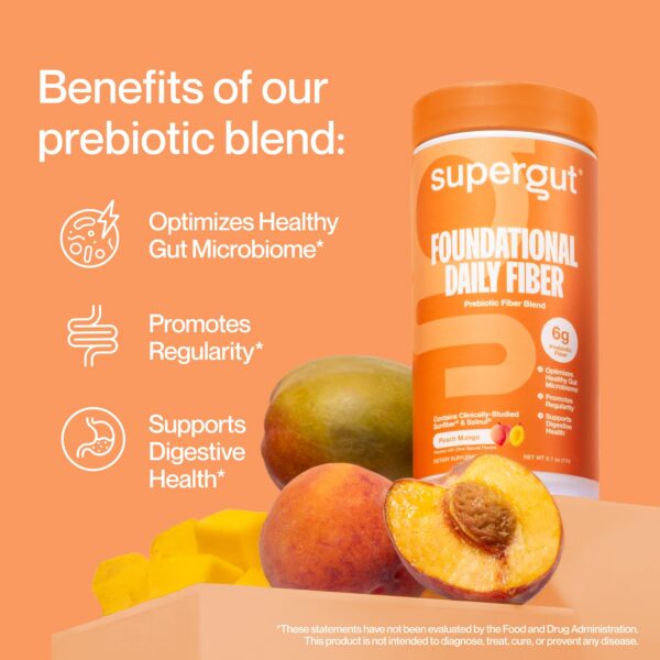 Envase con porciones de polvo de fibra Foundational