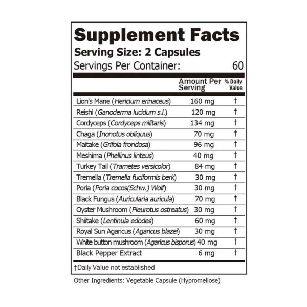 Cápsulas suplemento 14 hongos ECO-TASTE textura