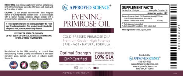 Suplemento aceite onagra Approved Science botella