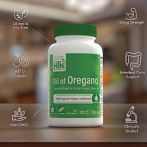 Suplemento de aceite de orégano para salud inmune