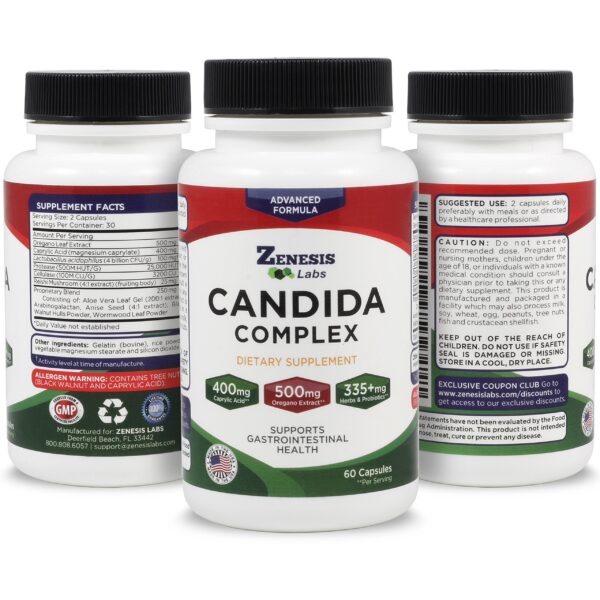 Suplemento con ácido caprílico y enzimas para detox Zenesis Labs